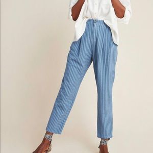 Anthropologie Victoria Textured Slim Pants
